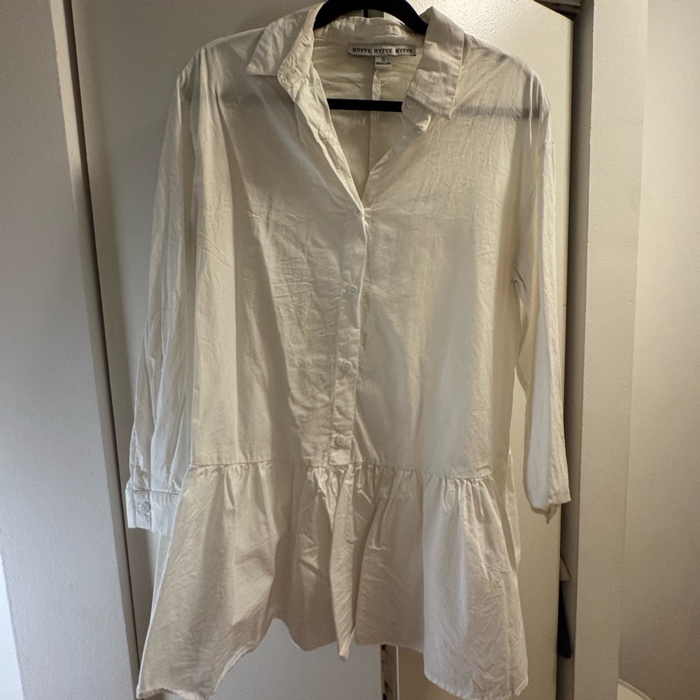 Ivory Button-Front dress